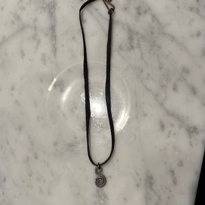 Silver and Black Choker